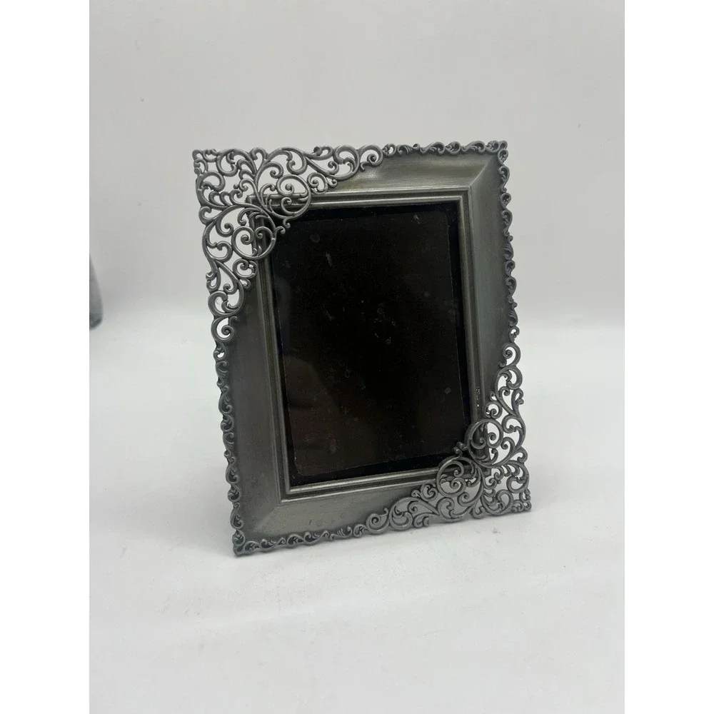 Vintage Pewter Metal Photo Picture Frame Mini Formal Gallery Wall 2